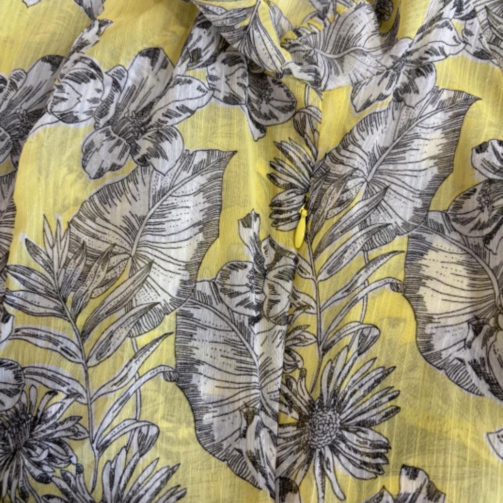 MSK - Chiffon Ruffle Sundress in Yellow & Grey - Picture 7 of 9